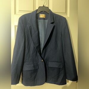 Pendleton Dark Blue Blazer size 8 missing a button